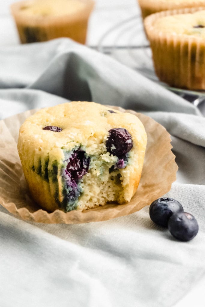 Keto Blueberry Muffins with Almond Flour