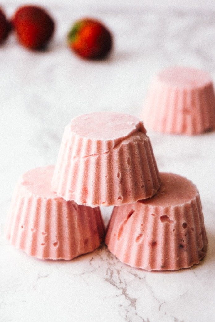 Strawberry Cheesecake Fat Bombs Green and Keto