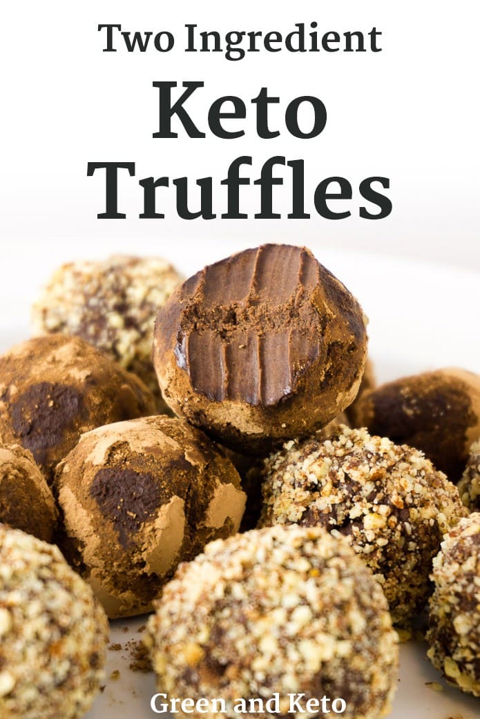 Two Ingredient Keto Chocolate Truffles Green and Keto