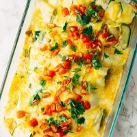 Keto Green Chile Chicken Enchiladas