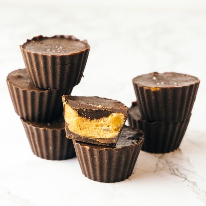 Easy Homemade Keto Peanut Butter Cups Green and Keto
