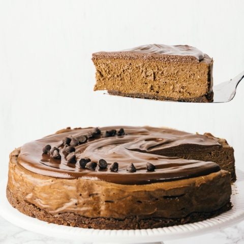 Keto Triple Chocolate Cheesecake