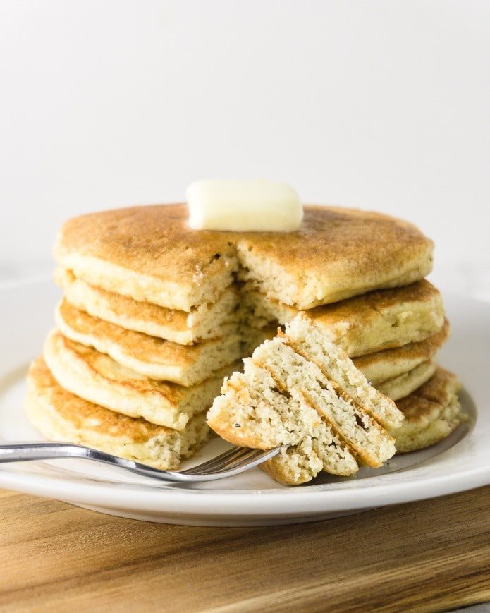 Fluffy Keto Pancakes made with Coconut Flour - Green and Keto