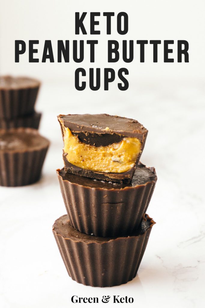 Easy Homemade Keto Peanut Butter Cups Green and Keto