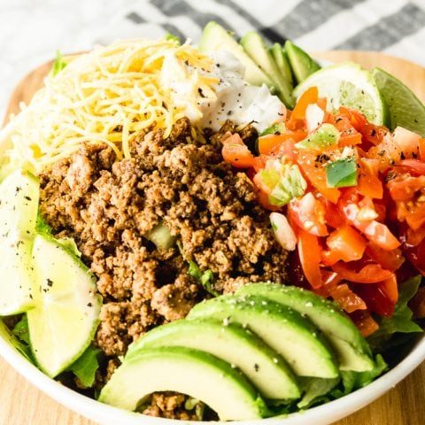 Keto Taco Salad Recipe - Green and Keto