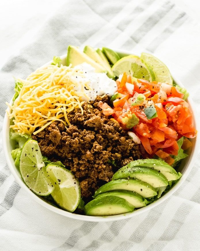 Keto Taco Salad Recipe - Green and Keto