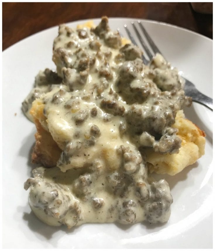 Keto Sausage, Biscuits and Gravy Recipe
