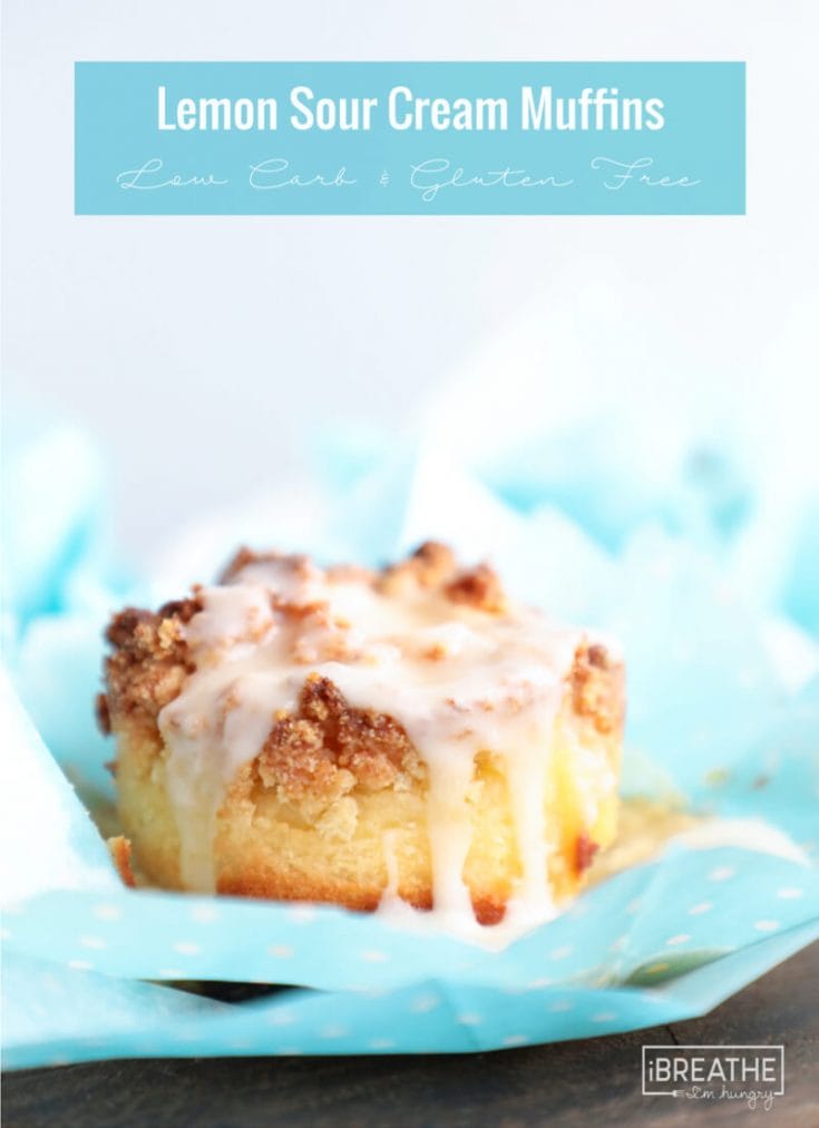 Keto Lemon Sour Cream Muffins - Low Carb