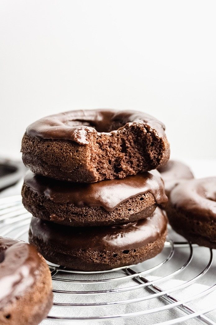 Keto Chocolate Donuts with Chocolate Glaze Green and Keto