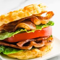 Keto Chaffle BLT Sandwich