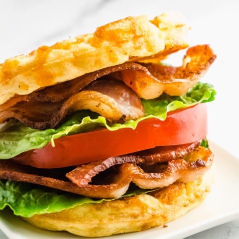 Keto Blt Chaffle Sandwich Green And Keto