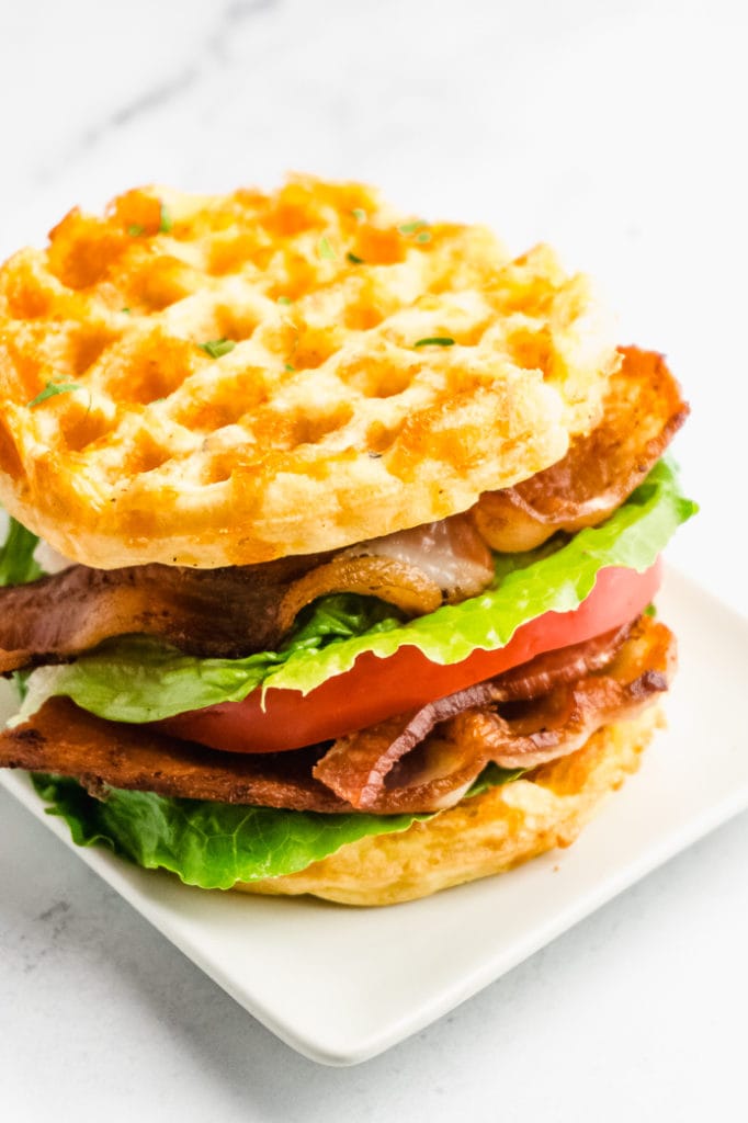 Keto Blt Chaffle Sandwich Green And Keto