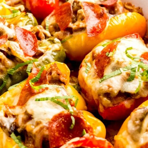 Keto Pizza Stuffed Peppers