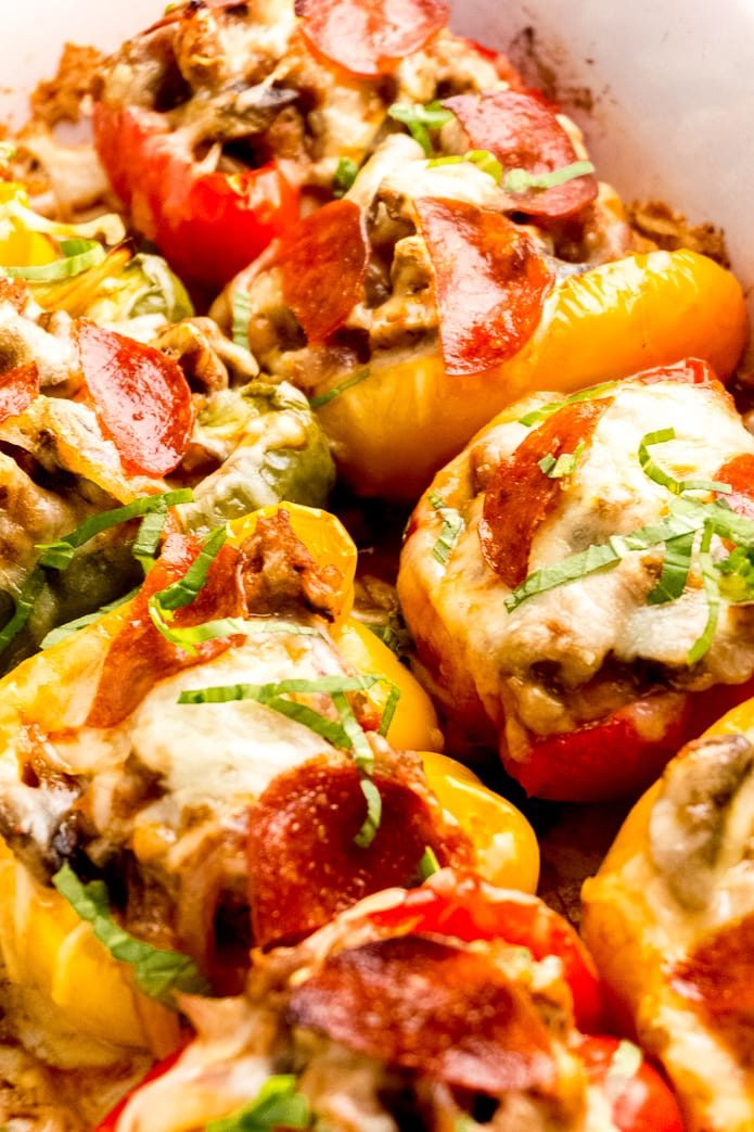 Keto Pizza Stuffed Peppers Green And Keto