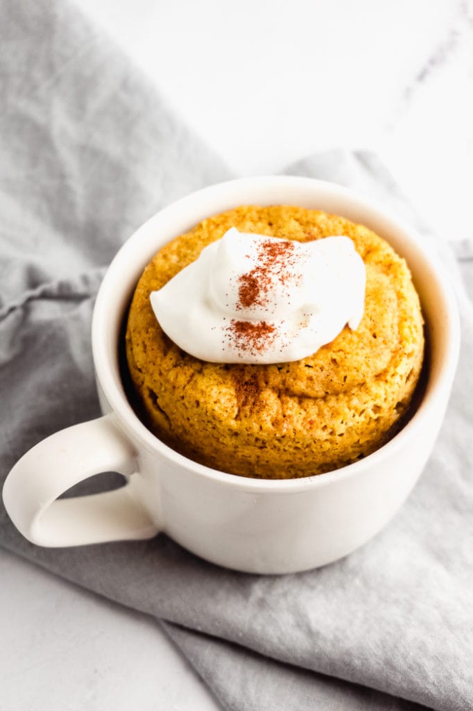 Keto Pumpkin Mug Cake Quick and Easy! Green and Keto