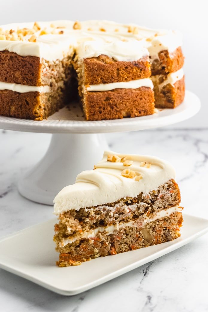 low-carb carrot cake with sugar-free frosting