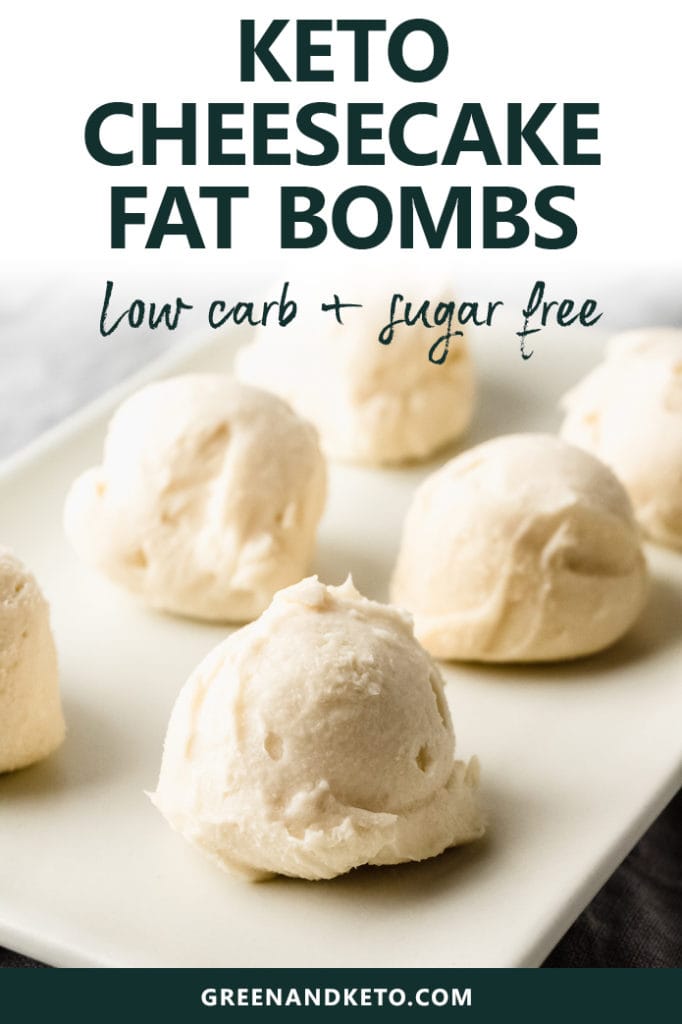 Keto Cheesecake Fat Bombs - Green and Keto