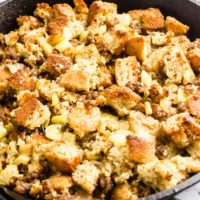 Keto Cornbread Stuffing with Sausage