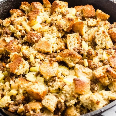 Keto Cornbread Stuffing with Sausage