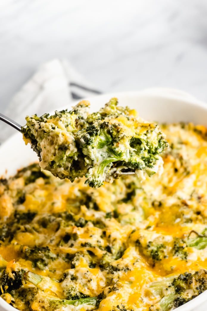 Keto Broccoli Cheese Casserole - Green and Keto