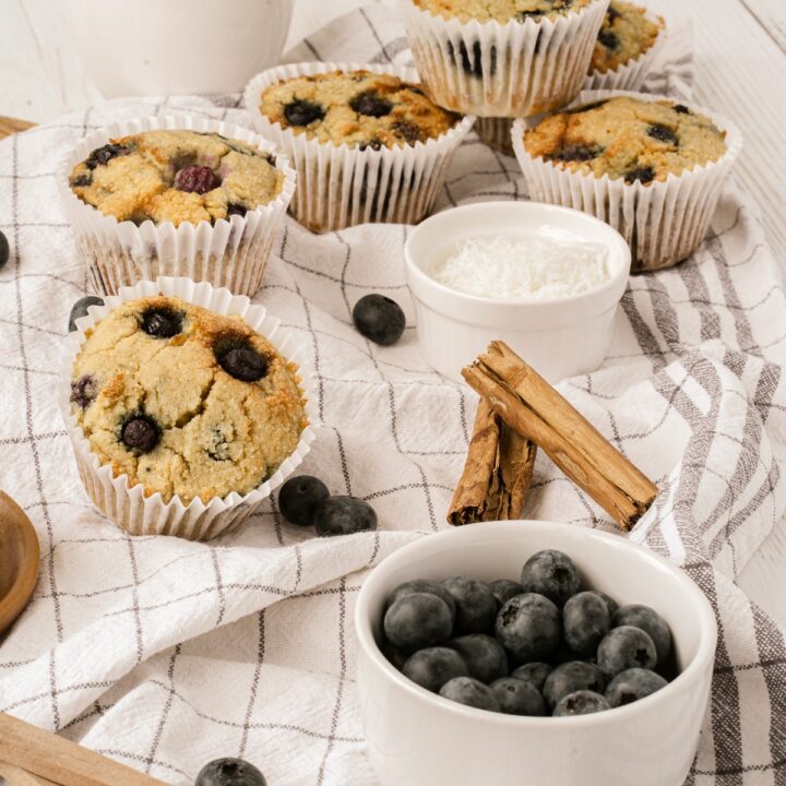 * Almond Flour Blueberry Muffins
